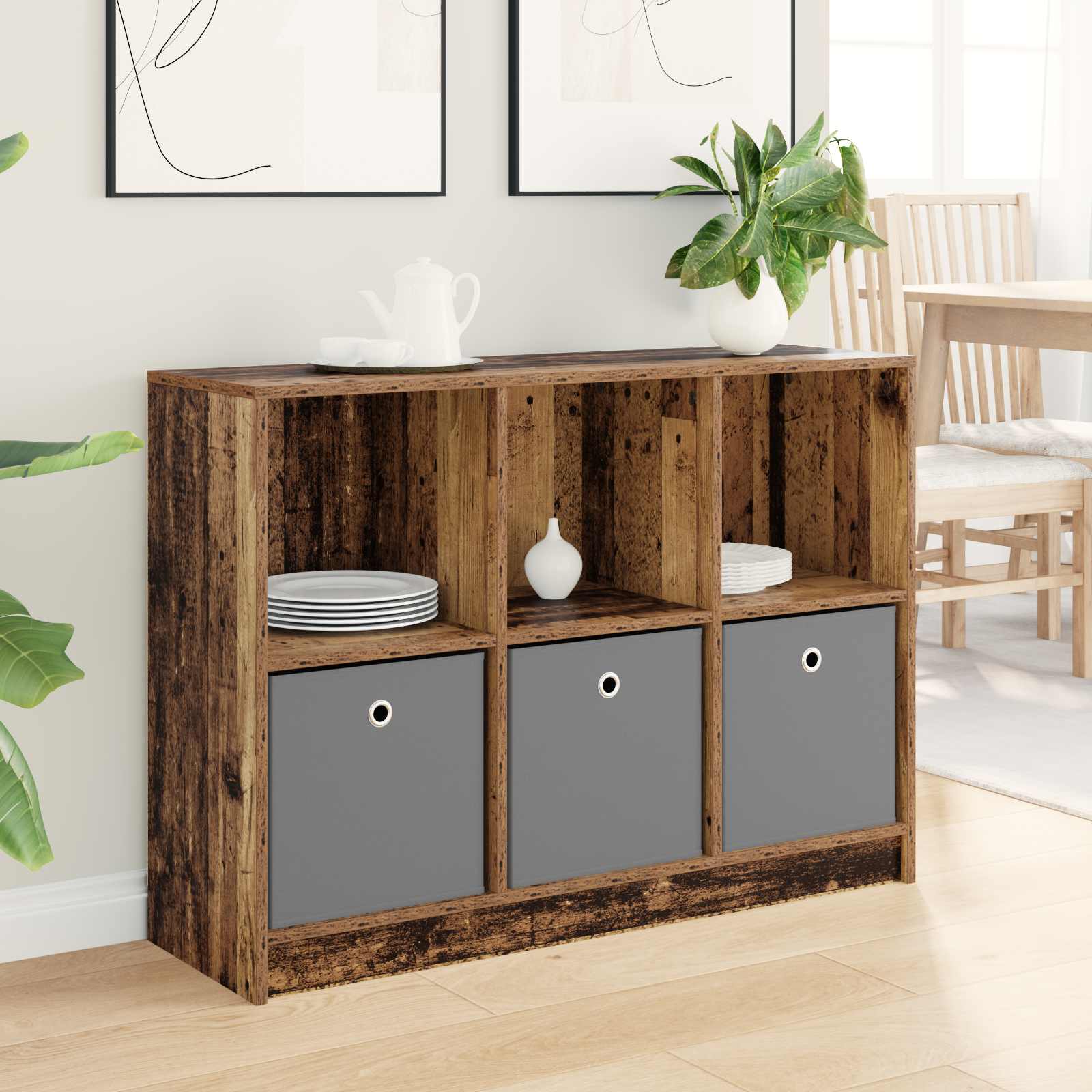 Dressoir met lade Oudhout 102 x 32 x 73,5 cm is nu te koop bij PeponiXL, paradijselijk wonen!