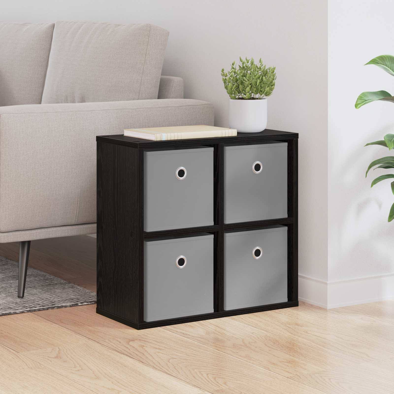 Dressoir met lade Zwart Eiken 49,5 x 22 x 47 cm is nu te koop bij PeponiXL, paradijselijk wonen!