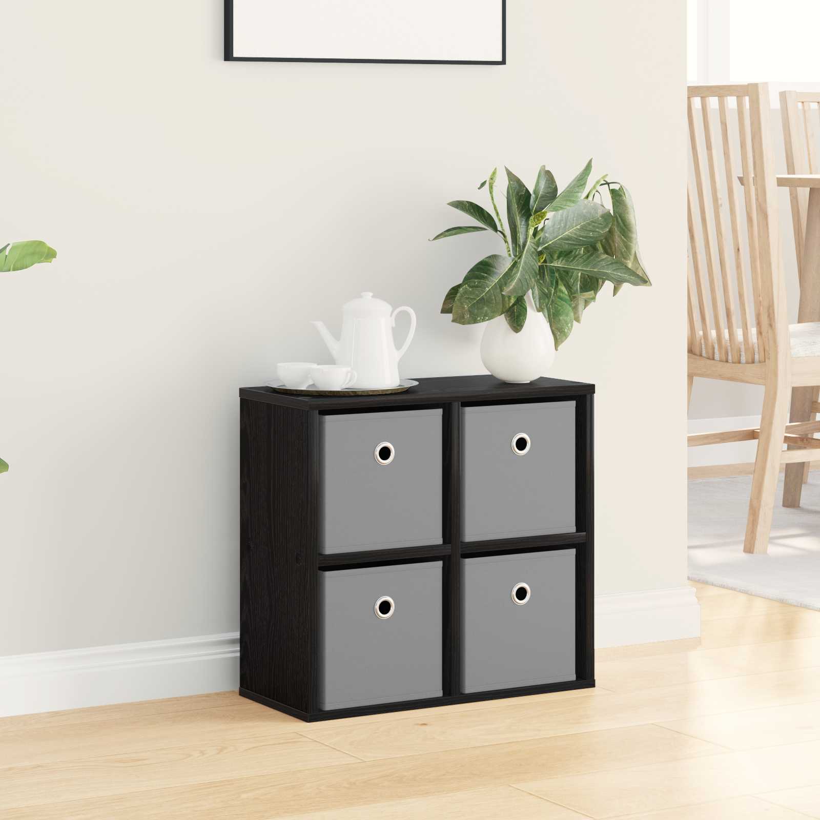 Dressoir met lade Zwart Eiken 49,5 x 22 x 47 cm is nu te koop bij PeponiXL, paradijselijk wonen!