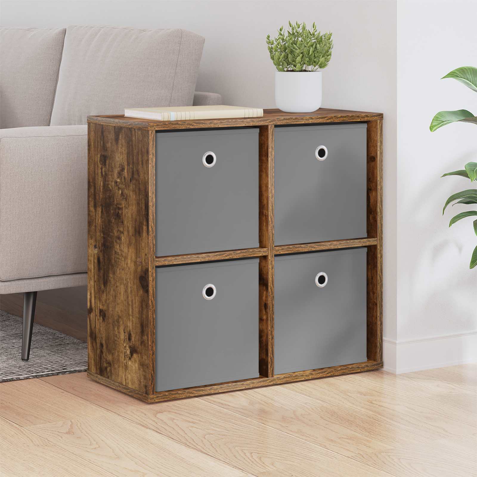Dressoir met lade Gerookt eiken 59,5 x 27 x 57 cm is nu te koop bij PeponiXL, paradijselijk wonen!