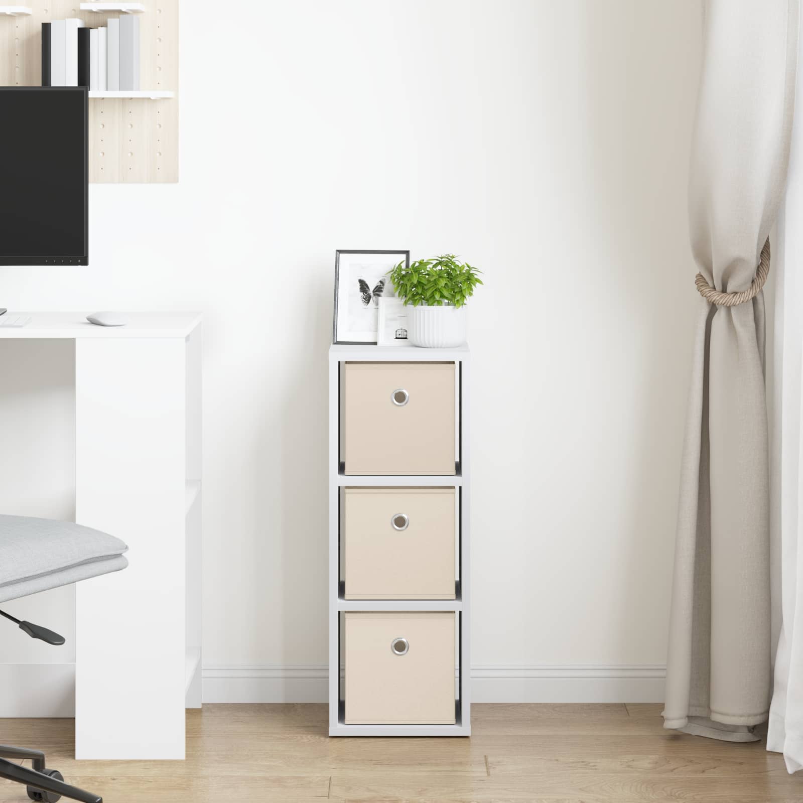 Dressoir met lade Wit 25,5 x 22 x 69,5 cm is nu te koop bij PeponiXL, paradijselijk wonen!