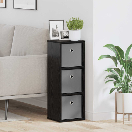 Dressoir met lade Zwart Eiken 25,5 x 22 x 69,5 cm is nu te koop bij PeponiXL, paradijselijk wonen!