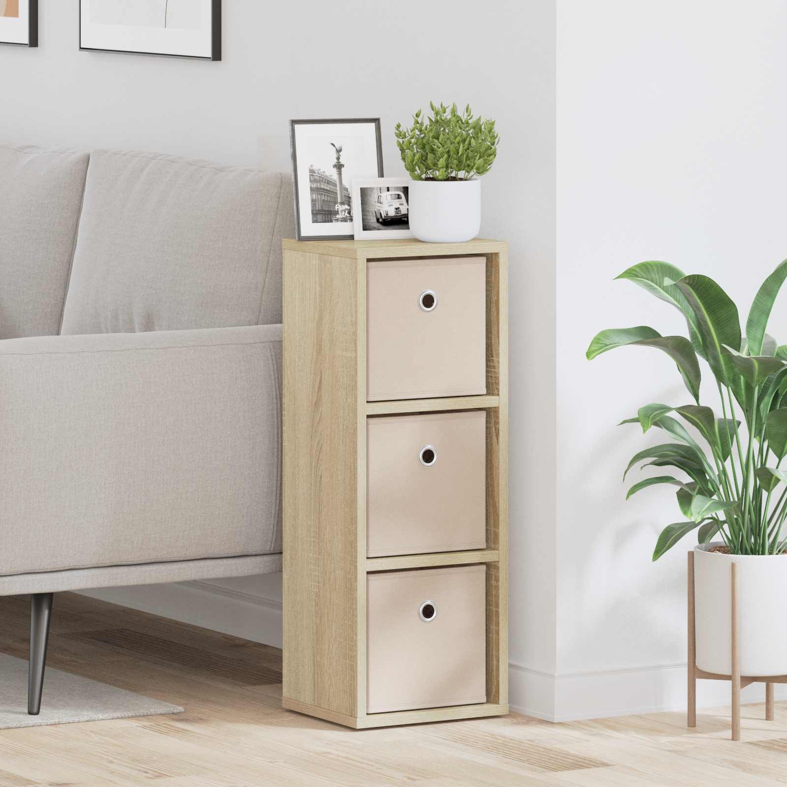 Dressoir met lade Sonoma Eiken 25,5 x 22 x 69,5 cm is nu te koop bij PeponiXL, paradijselijk wonen!