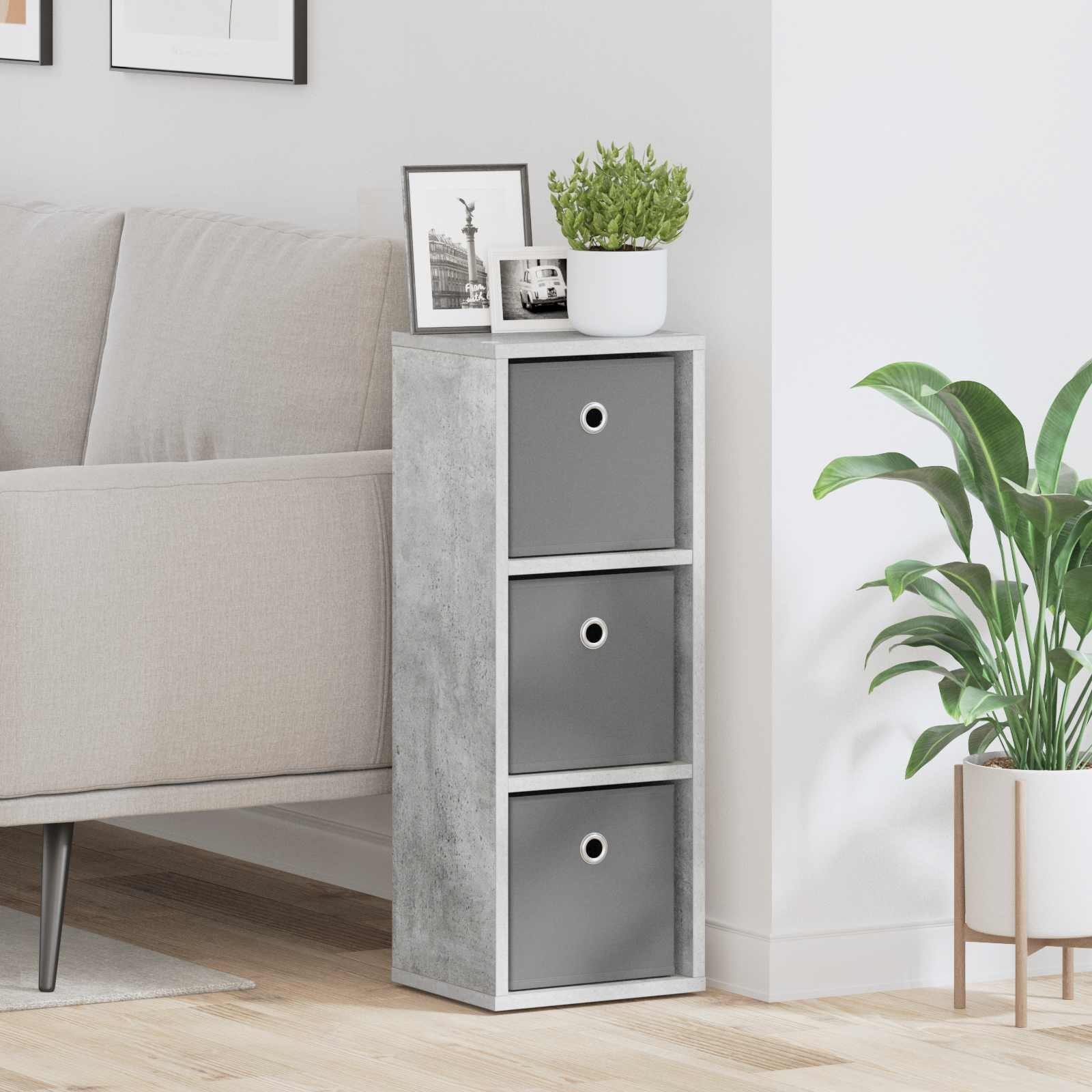 Dressoir met lade Beton Grijs 25,5 x 22 x 69,5 cm is nu te koop bij PeponiXL, paradijselijk wonen!