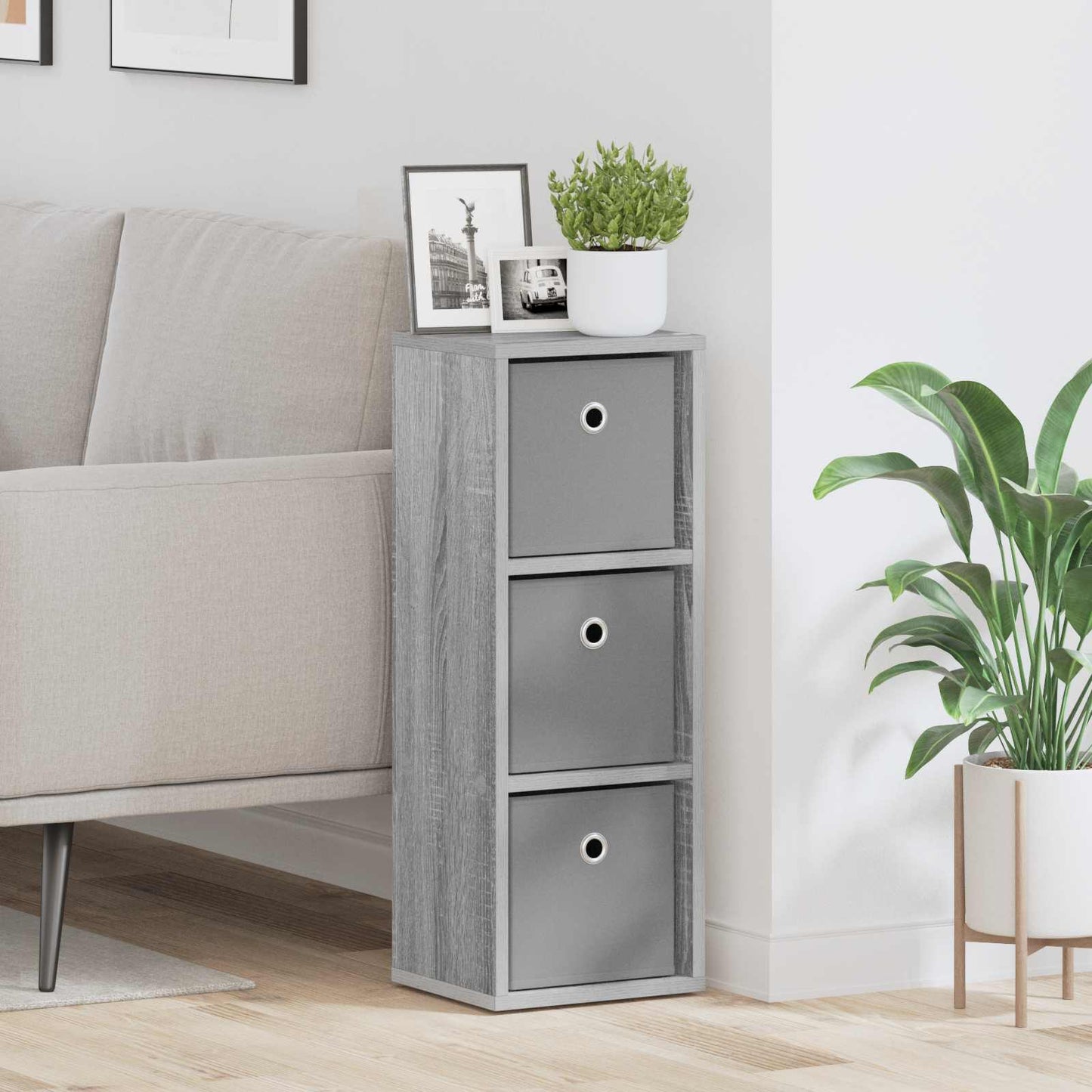 Dressoir met lade Grijs Sonoma 25,5 x 22 x 69,5 cm is nu te koop bij PeponiXL, paradijselijk wonen!