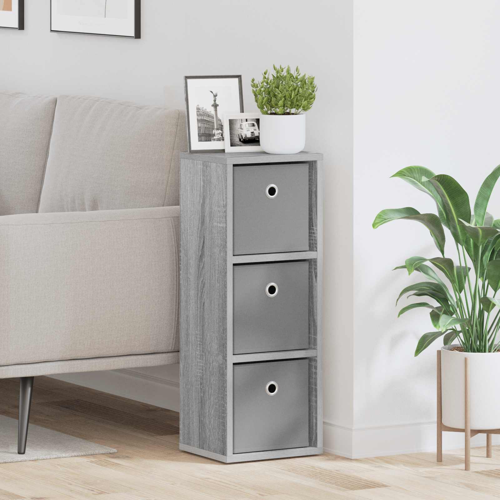 Dressoir met lade Grijs Sonoma 25,5 x 22 x 69,5 cm is nu te koop bij PeponiXL, paradijselijk wonen!