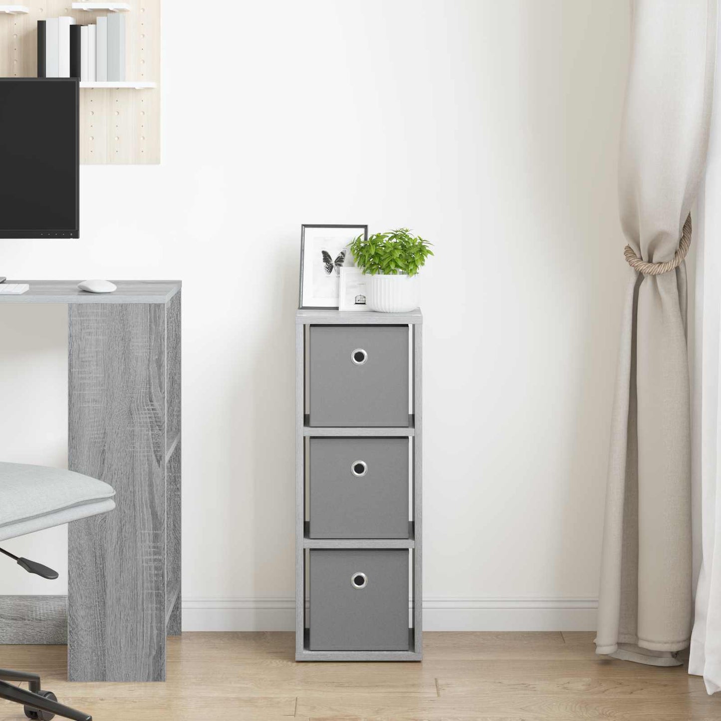 Dressoir met lade Grijs Sonoma 25,5 x 22 x 69,5 cm is nu te koop bij PeponiXL, paradijselijk wonen!