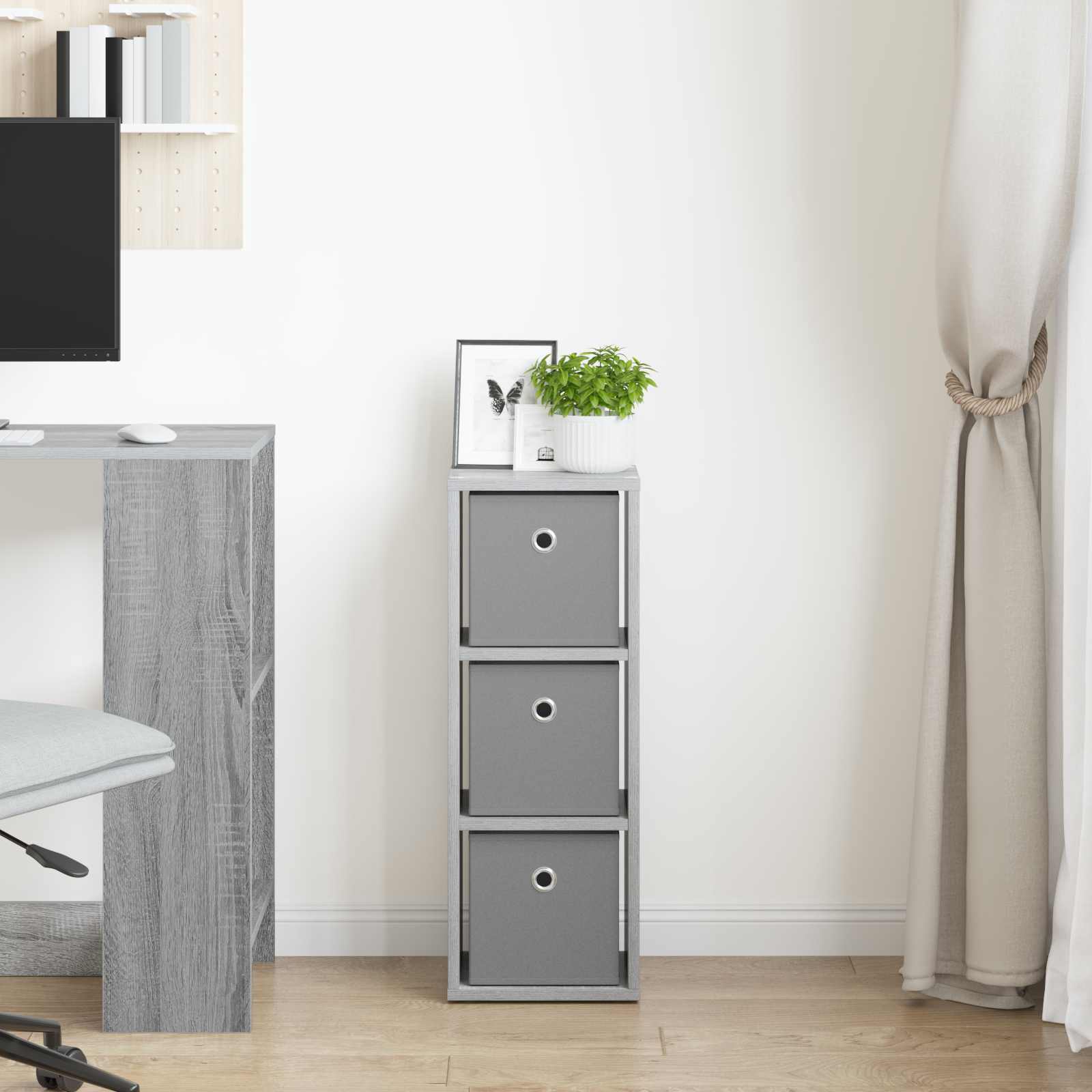 Dressoir met lade Grijs Sonoma 25,5 x 22 x 69,5 cm is nu te koop bij PeponiXL, paradijselijk wonen!