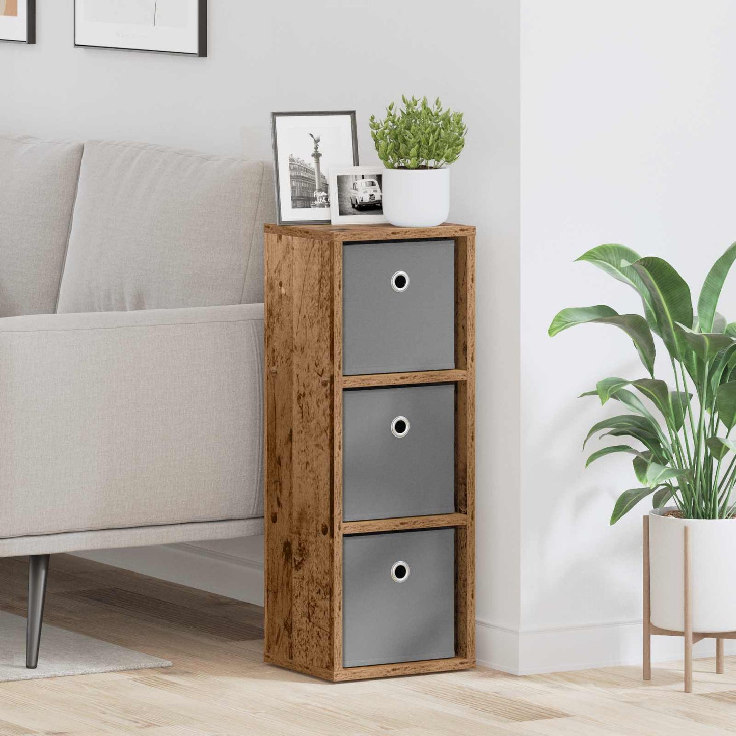 Dressoir met lade Oudhout 25,5 x 22 x 69,5 cm is nu te koop bij PeponiXL, paradijselijk wonen!