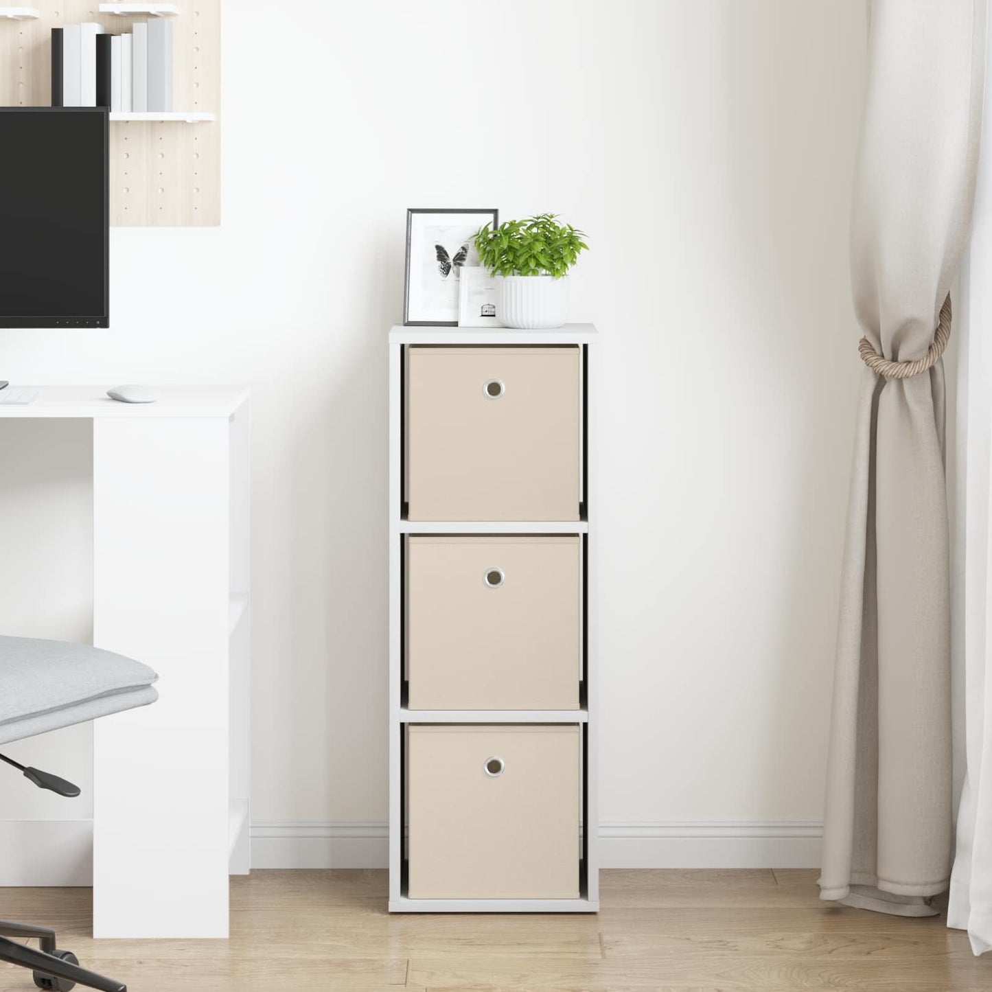 Dressoir met lade Wit 30,5 x 27 x 84,5 cm is nu te koop bij PeponiXL, paradijselijk wonen!