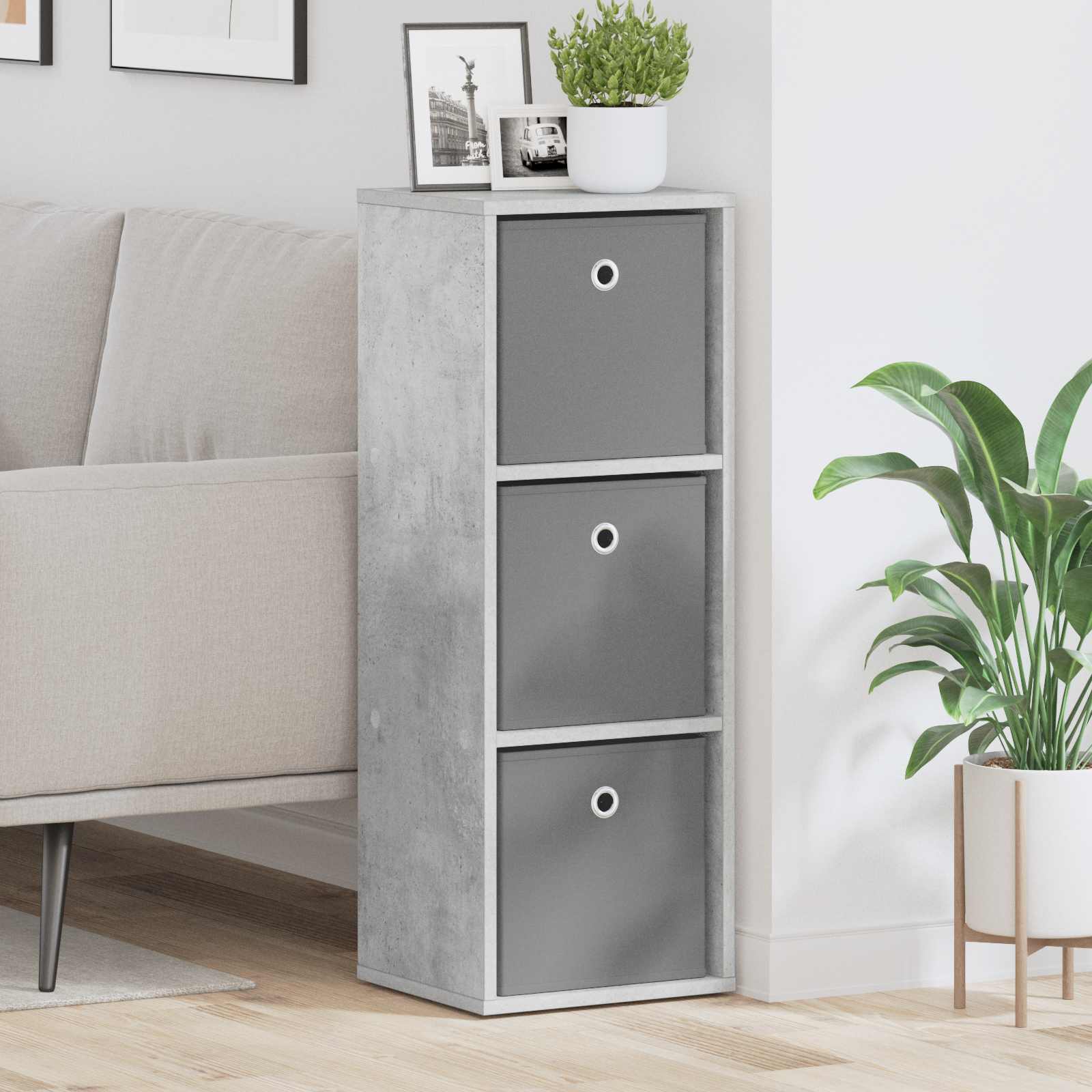 Dressoir met lade Beton Grijs 30,5 x 27 x 84,5 cm is nu te koop bij PeponiXL, paradijselijk wonen!