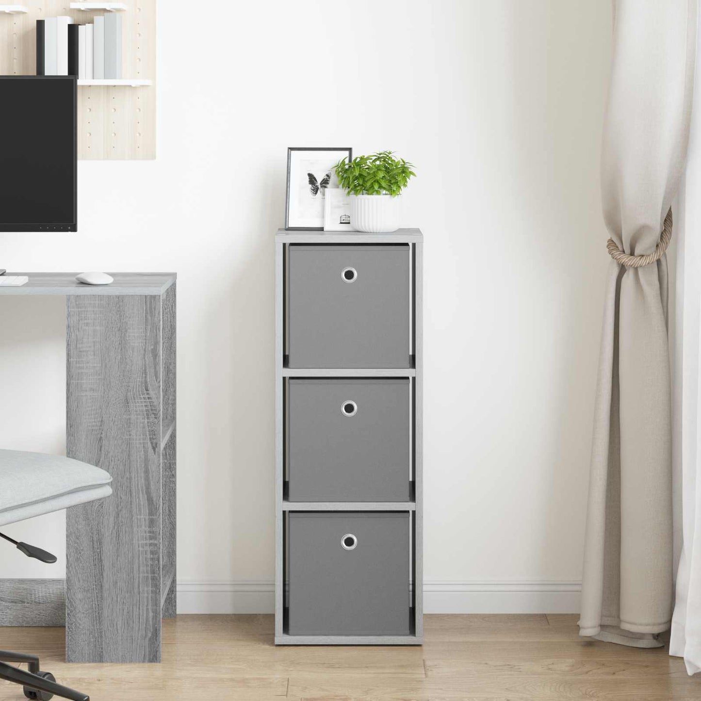 Dressoir met lade Grijs Sonoma 30,5 x 27 x 84,5 cm is nu te koop bij PeponiXL, paradijselijk wonen!
