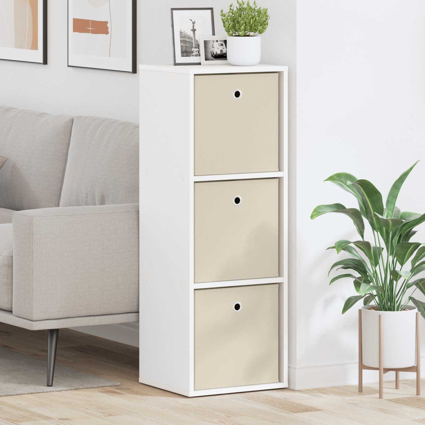 Dressoir met lade Wit 35 x 32 x 99,5 cm is nu te koop bij PeponiXL, paradijselijk wonen!