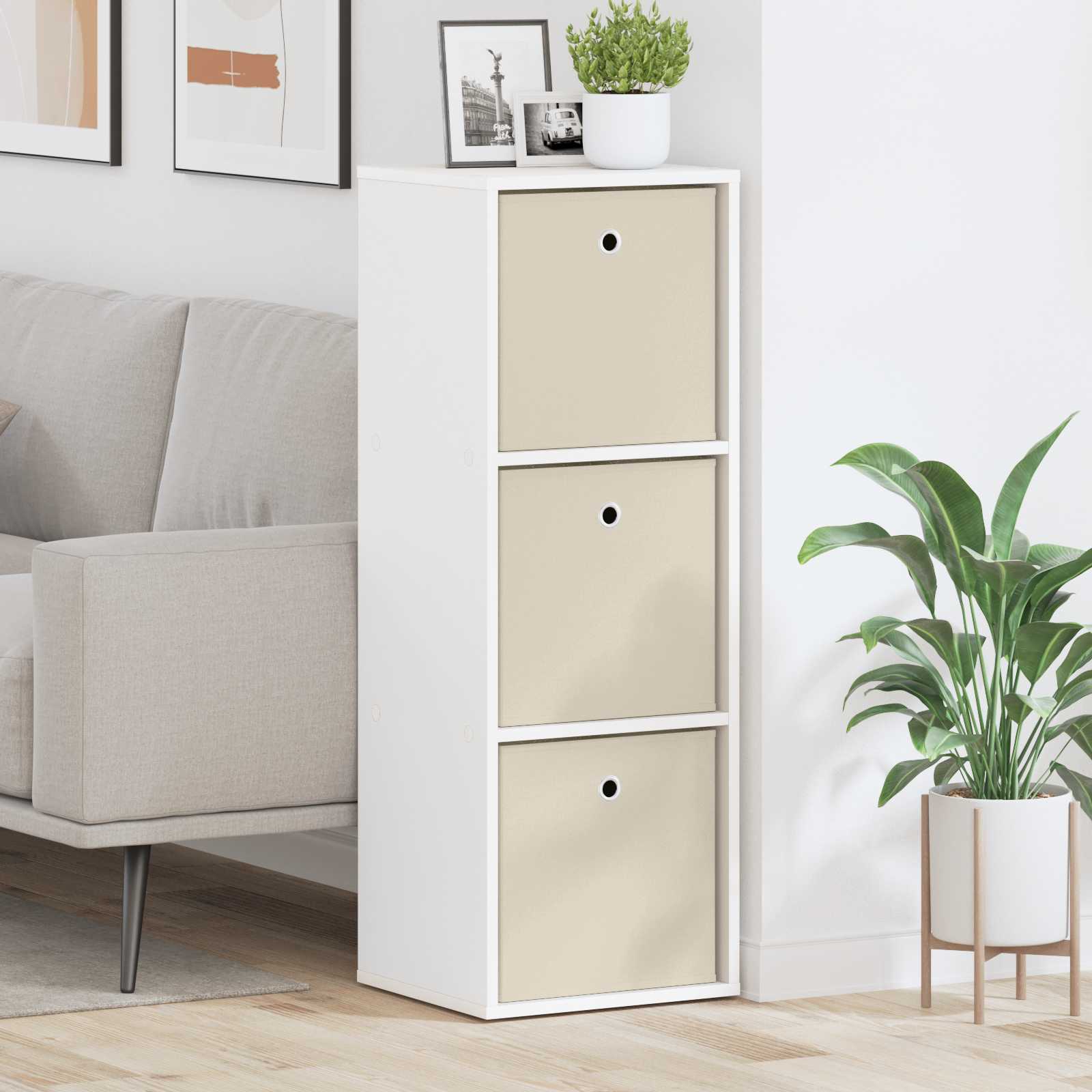 Dressoir met lade Wit 35 x 32 x 99,5 cm is nu te koop bij PeponiXL, paradijselijk wonen!
