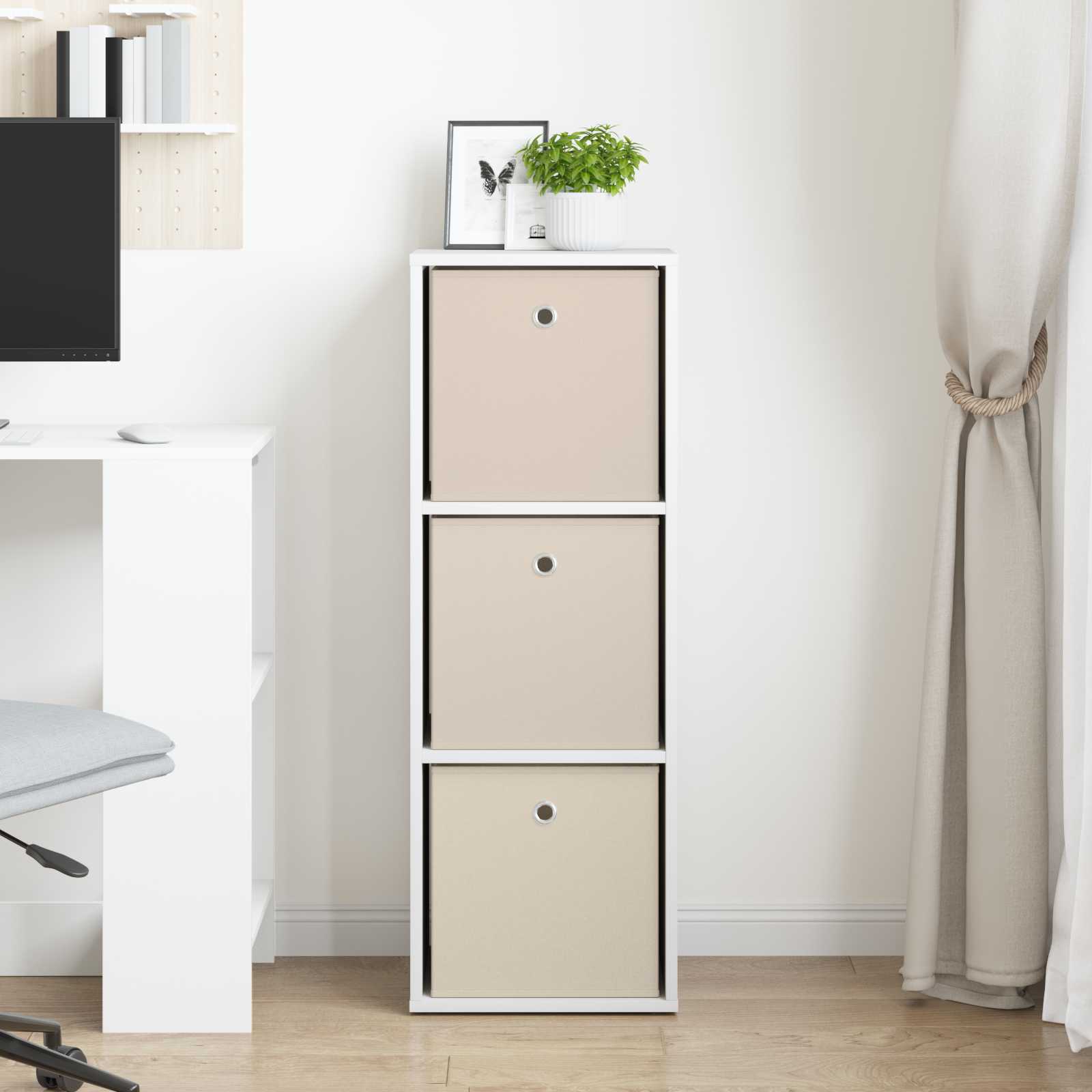 Dressoir met lade Wit 35 x 32 x 99,5 cm is nu te koop bij PeponiXL, paradijselijk wonen!