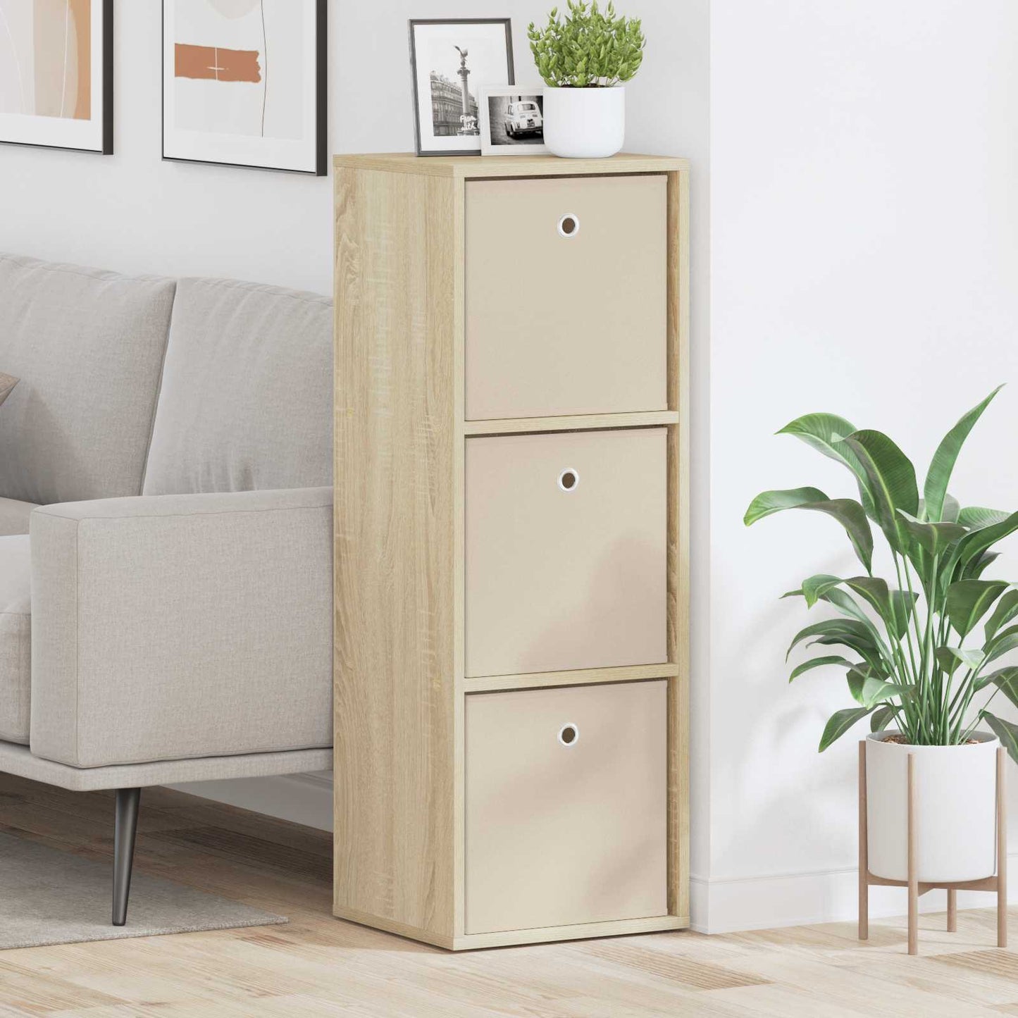 Dressoir met lade Sonoma Eiken 35 x 32 x 99,5 cm is nu te koop bij PeponiXL, paradijselijk wonen!
