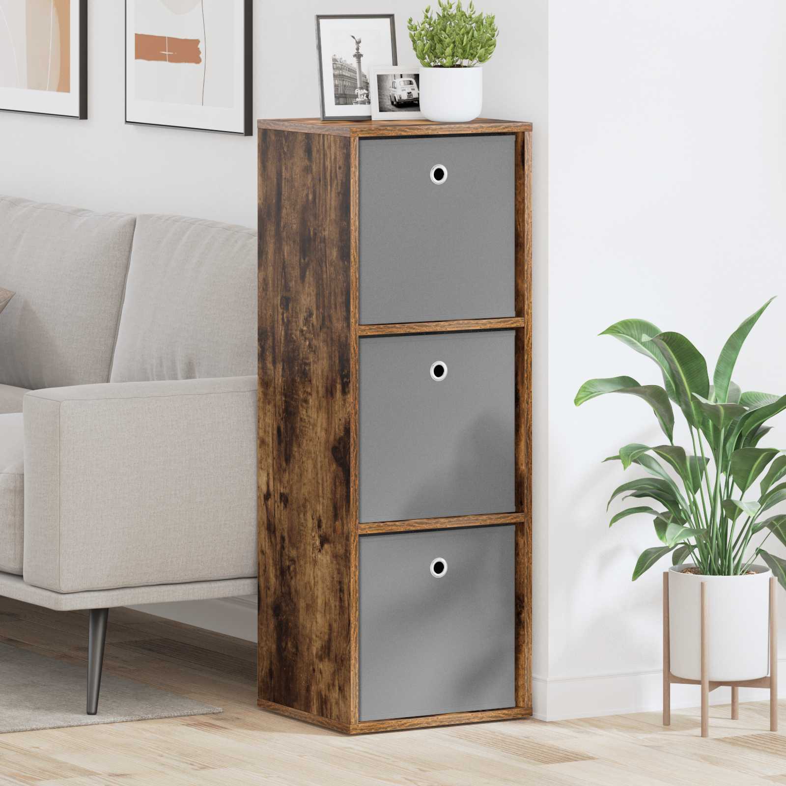 Dressoir met lade Gerookt eiken 35 x 32 x 99,5 cm is nu te koop bij PeponiXL, paradijselijk wonen!