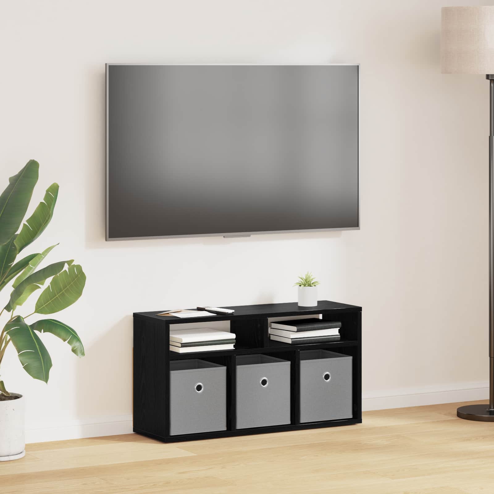 Laagkast met lade Zwart Eiken 72 x 22,5 x 38 cm is nu te koop bij PeponiXL, paradijselijk wonen!