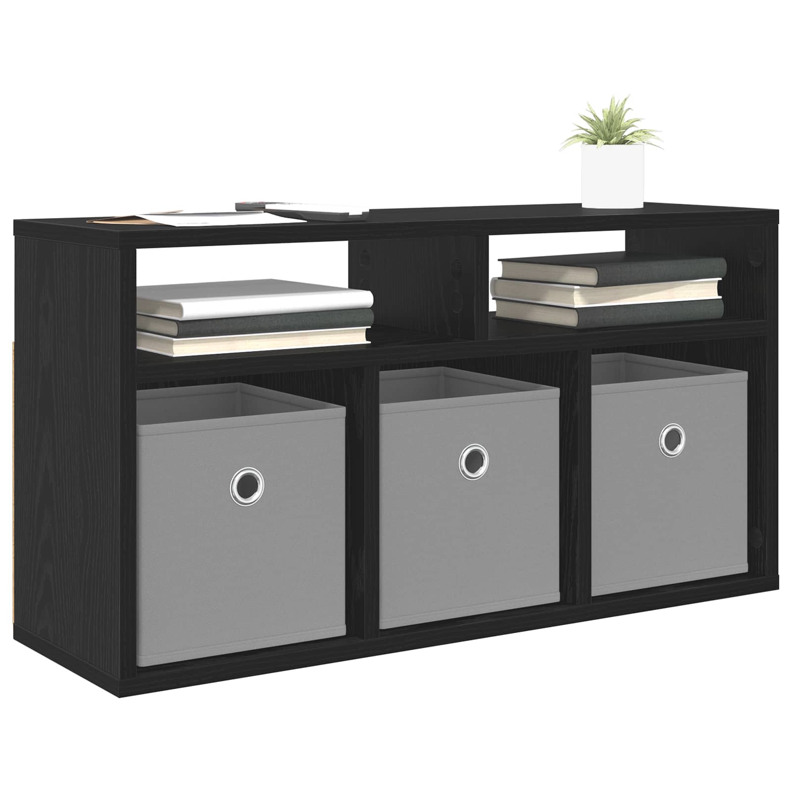 Laagkast met lade Zwart Eiken 72 x 22,5 x 38 cm is nu te koop bij PeponiXL, paradijselijk wonen!