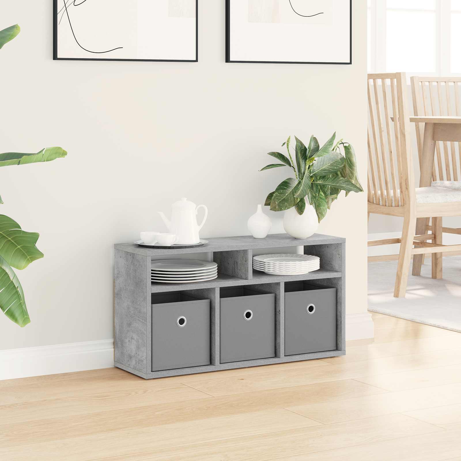 Laagkast met lade Beton Grijs 72 x 22,5 x 38 cm is nu te koop bij PeponiXL, paradijselijk wonen!
