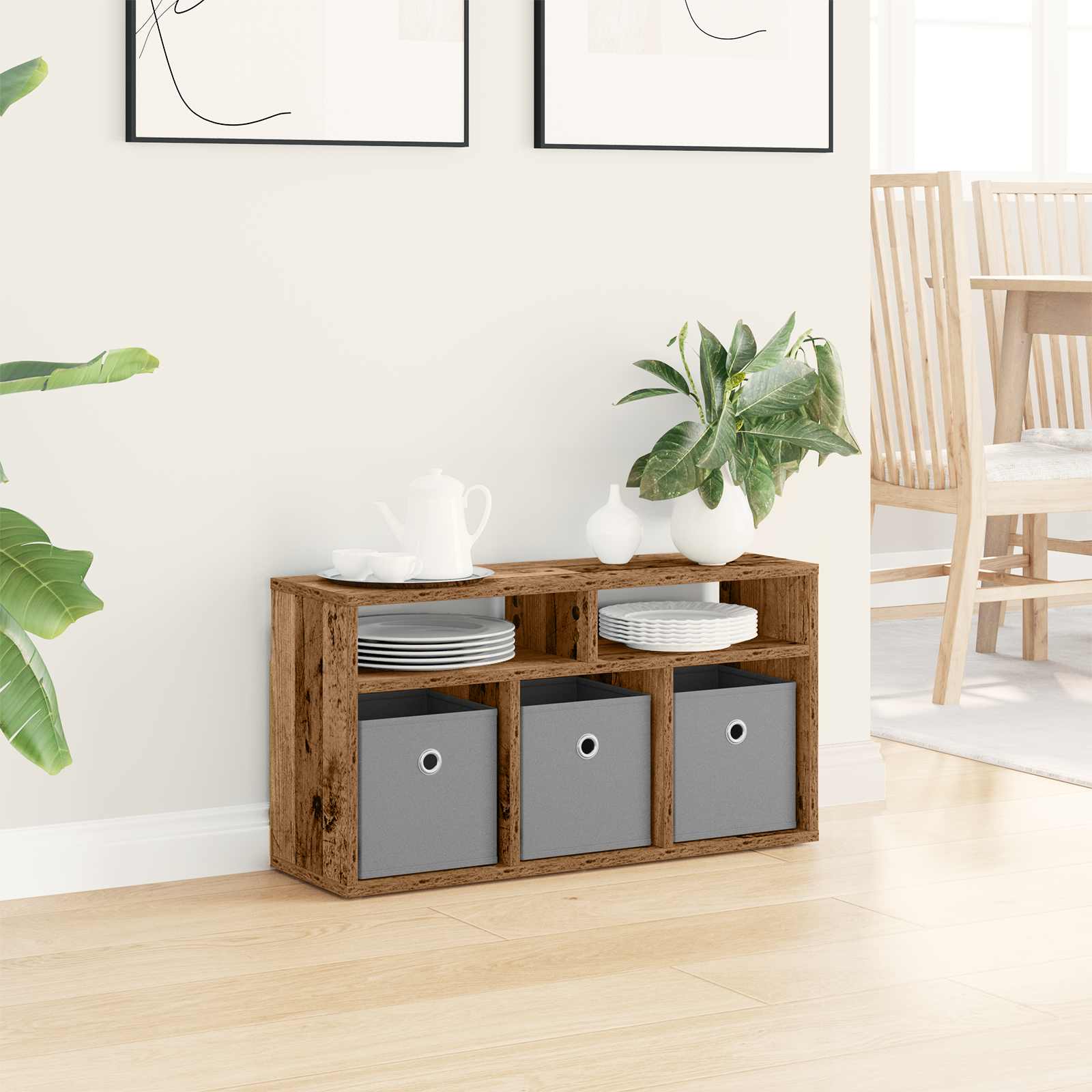 Laagkast met lade Oudhout 72 x 22,5 x 38 cm is nu te koop bij PeponiXL, paradijselijk wonen!