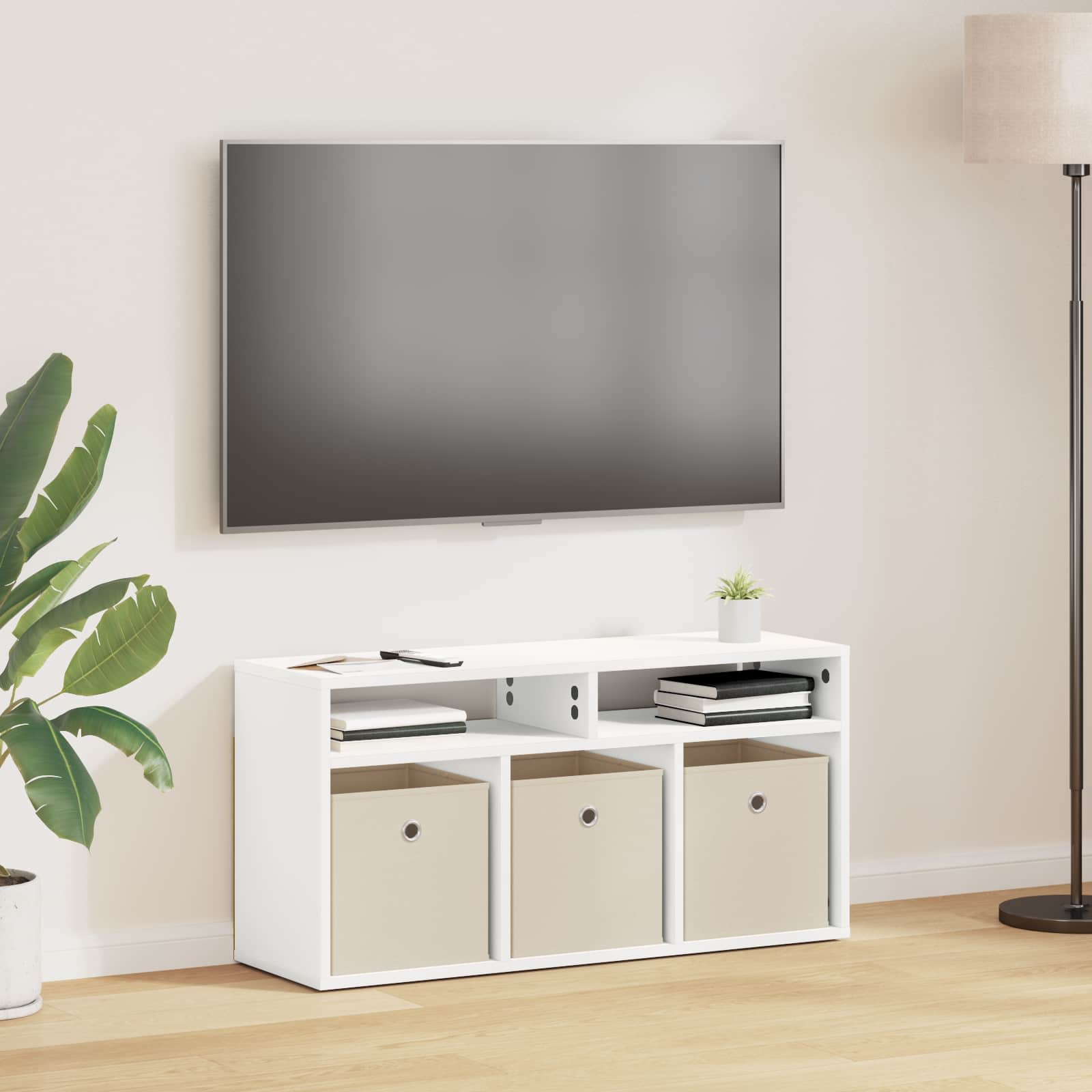 Laagkast met lade Wit 87 x 27,5 x 43 cm is nu te koop bij PeponiXL, paradijselijk wonen!