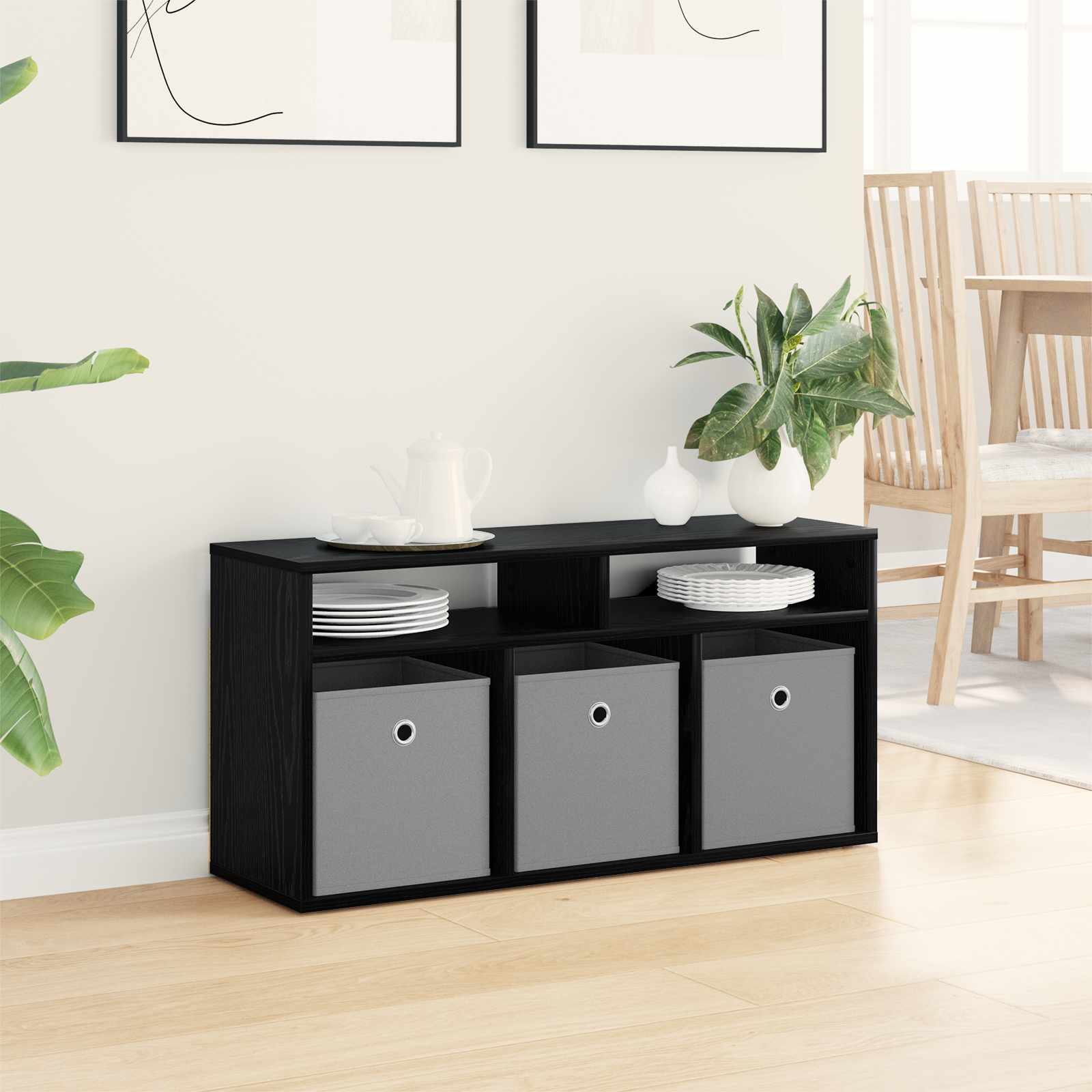 Laagkast met lade Zwart Eiken 87 x 27,5 x 43 cm is nu te koop bij PeponiXL, paradijselijk wonen!