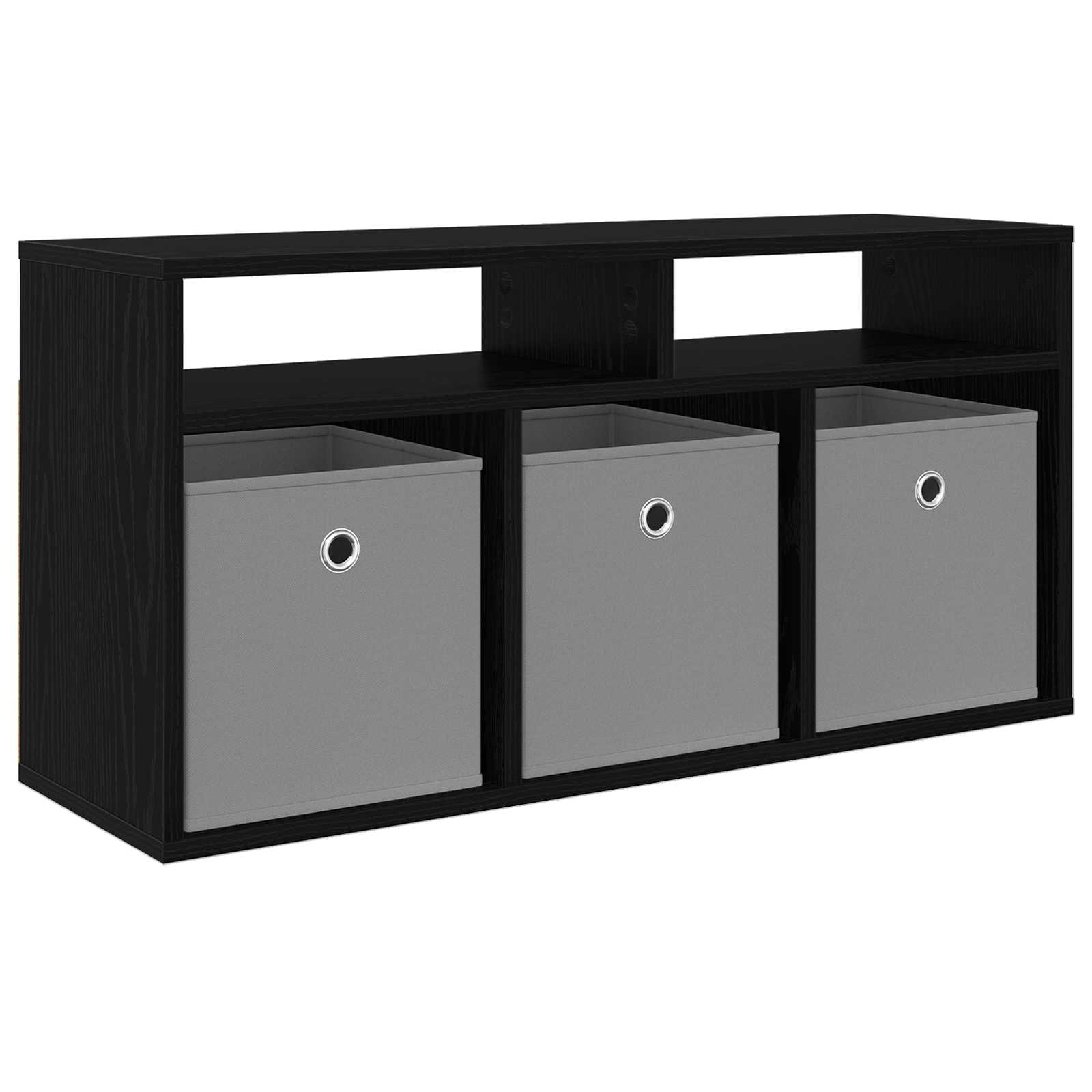 Laagkast met lade Zwart Eiken 87 x 27,5 x 43 cm is nu te koop bij PeponiXL, paradijselijk wonen!
