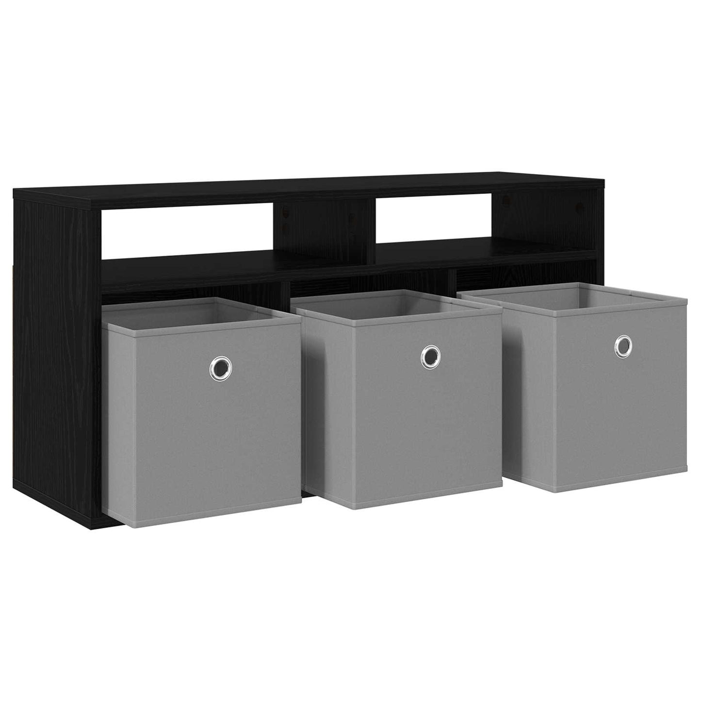 Laagkast met lade Zwart Eiken 87 x 27,5 x 43 cm is nu te koop bij PeponiXL, paradijselijk wonen!