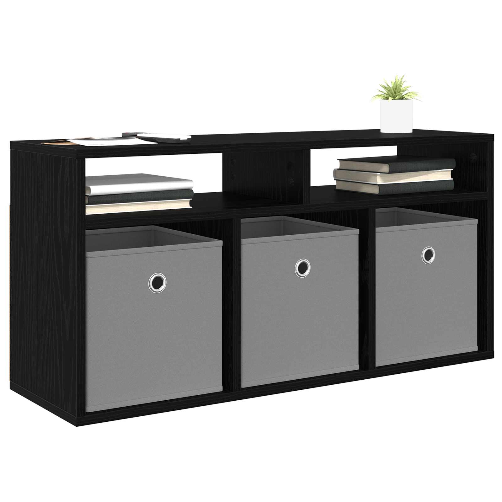 Laagkast met lade Zwart Eiken 87 x 27,5 x 43 cm is nu te koop bij PeponiXL, paradijselijk wonen!