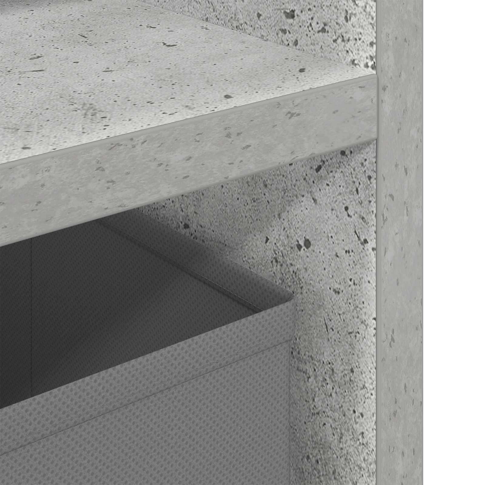 Laagkast met lade Beton Grijs 87 x 27,5 x 43 cm is nu te koop bij PeponiXL, paradijselijk wonen!