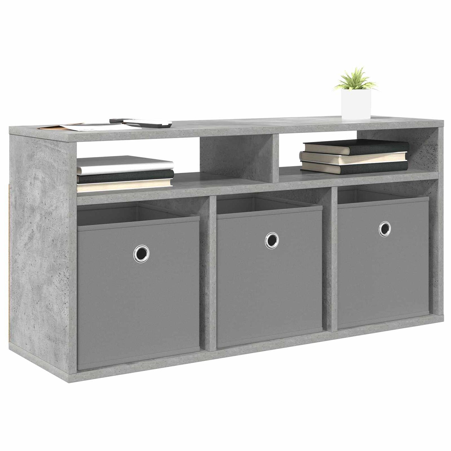 Laagkast met lade Beton Grijs 87 x 27,5 x 43 cm is nu te koop bij PeponiXL, paradijselijk wonen!