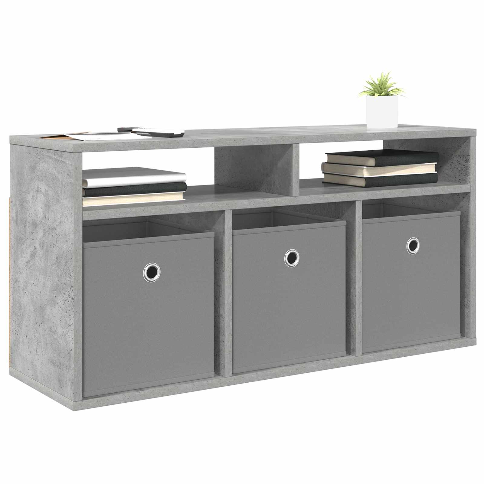 Laagkast met lade Beton Grijs 87 x 27,5 x 43 cm is nu te koop bij PeponiXL, paradijselijk wonen!