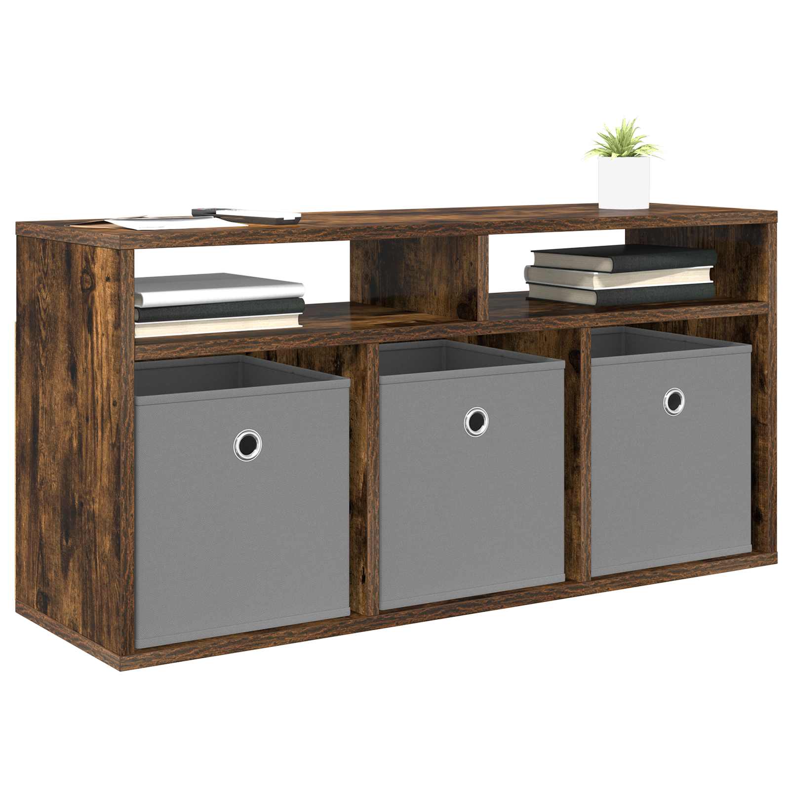 Laagkast met lade Gerookt eiken 87 x 27,5 x 43 cm is nu te koop bij PeponiXL, paradijselijk wonen!
