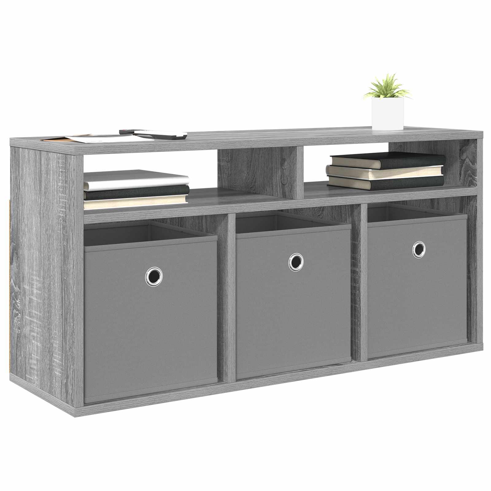 Laagkast met lade Grijs Sonoma 87 x 27,5 x 43 cm is nu te koop bij PeponiXL, paradijselijk wonen!