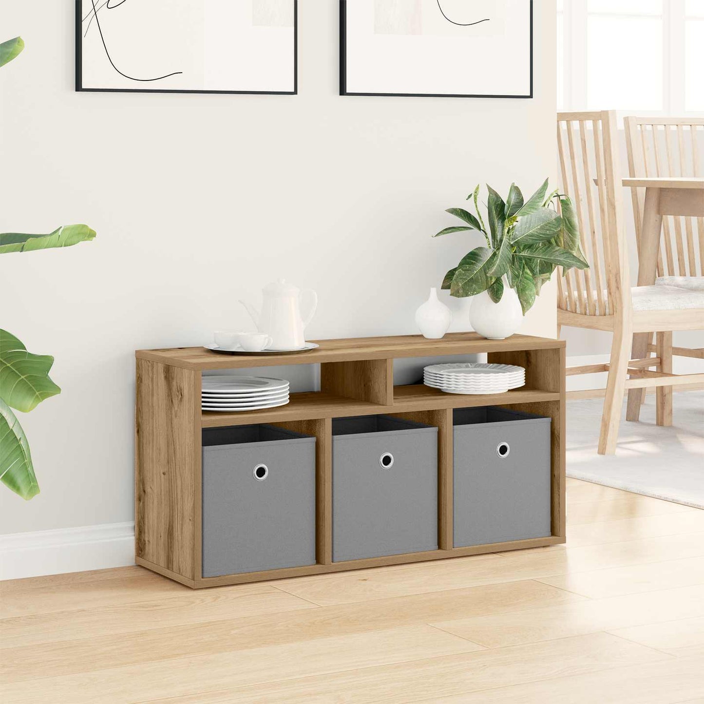 Laagkast met lade Artisan Eiken 87 x 27,5 x 43 cm is nu te koop bij PeponiXL, paradijselijk wonen!