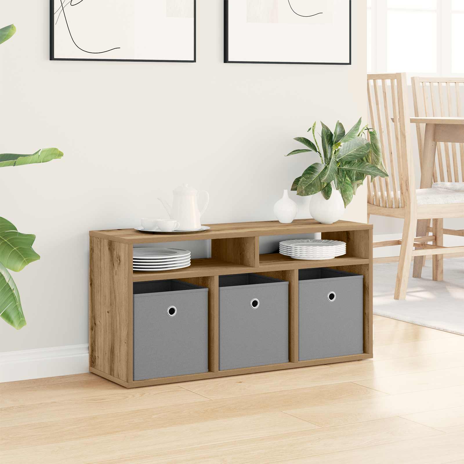 Laagkast met lade Artisan Eiken 87 x 27,5 x 43 cm is nu te koop bij PeponiXL, paradijselijk wonen!