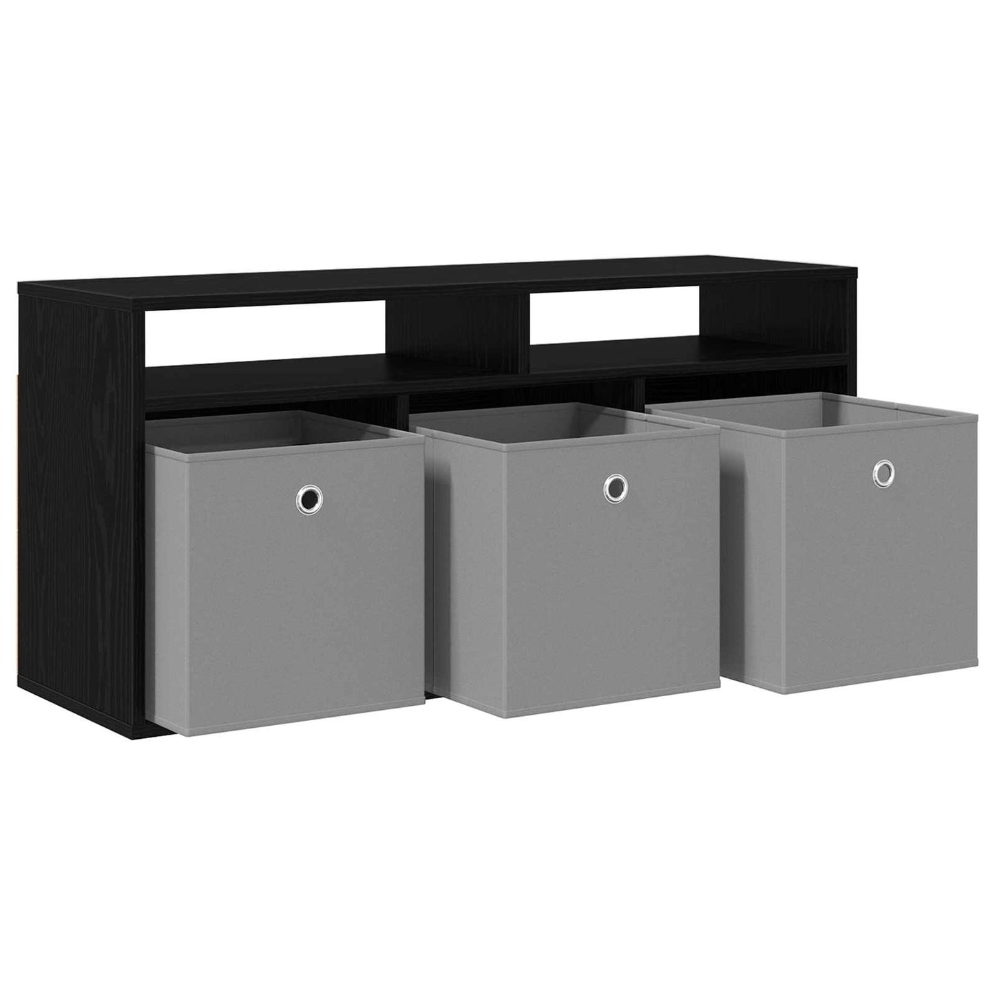 Laagkast met lade Zwart Eiken 102 x 32 x 48,5 cm is nu te koop bij PeponiXL, paradijselijk wonen!