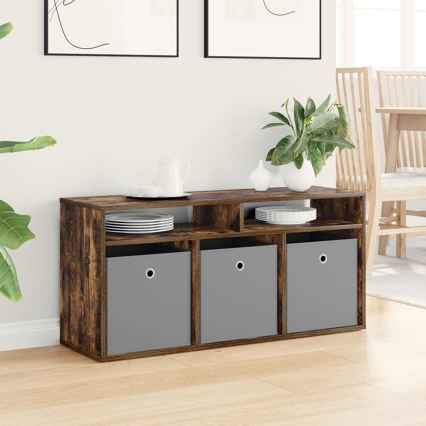 Laagkast met lade Gerookt eiken 102 x 32 x 48,5 cm is nu te koop bij PeponiXL, paradijselijk wonen!