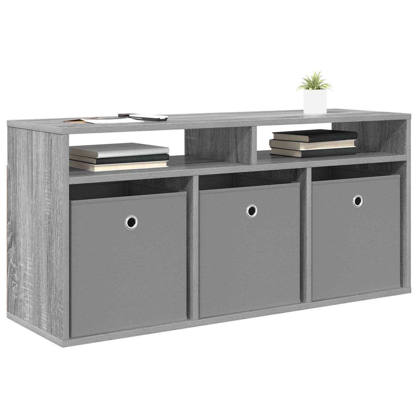 Laagkast met lade Grijs Sonoma 102 x 32 x 48,5 cm is nu te koop bij PeponiXL, paradijselijk wonen!