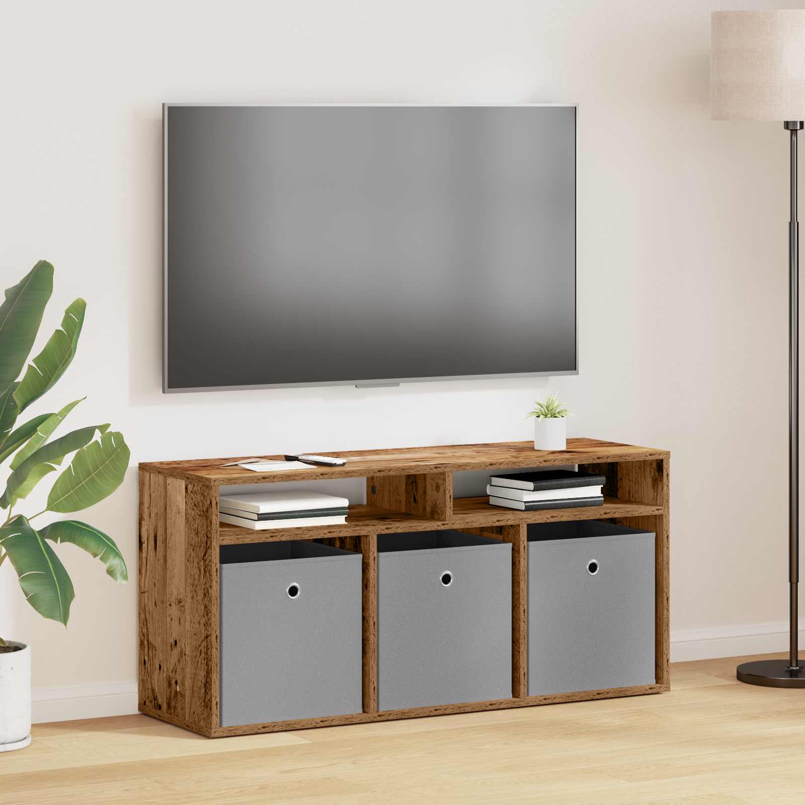 Laagkast met lade Oudhout 102 x 32 x 48,5 cm is nu te koop bij PeponiXL, paradijselijk wonen!