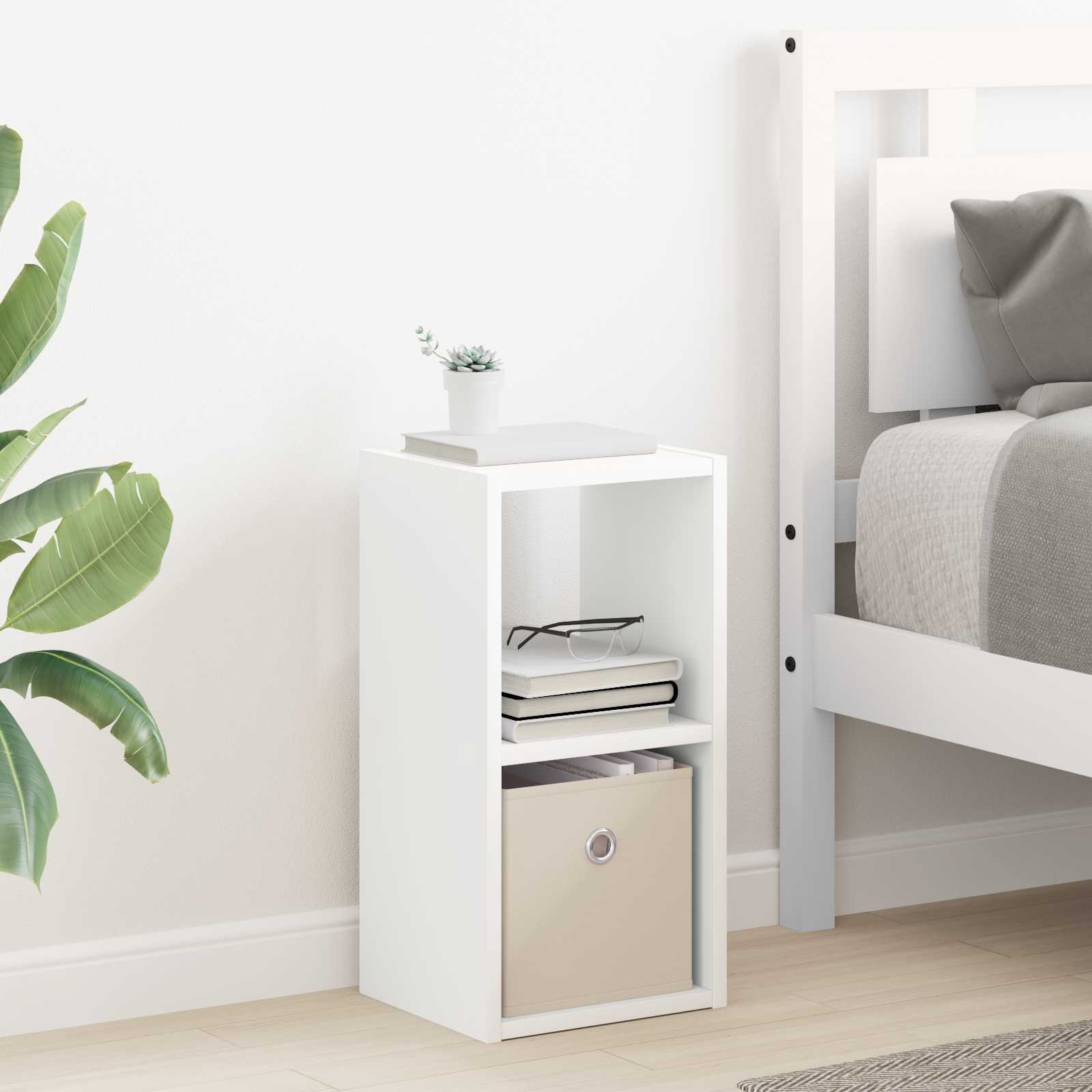Nachtkastje met lade 2 pcs Wit 25,5 x 22 x 49,5 cm Bewerkt hout is nu te koop bij PeponiXL, paradijselijk wonen!