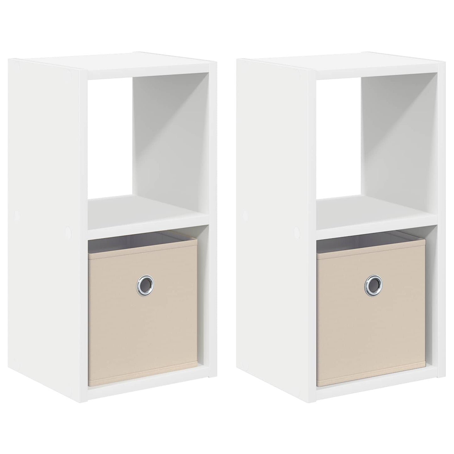 Nachtkastje met lade 2 pcs Wit 25,5 x 22 x 49,5 cm Bewerkt hout is nu te koop bij PeponiXL, paradijselijk wonen!