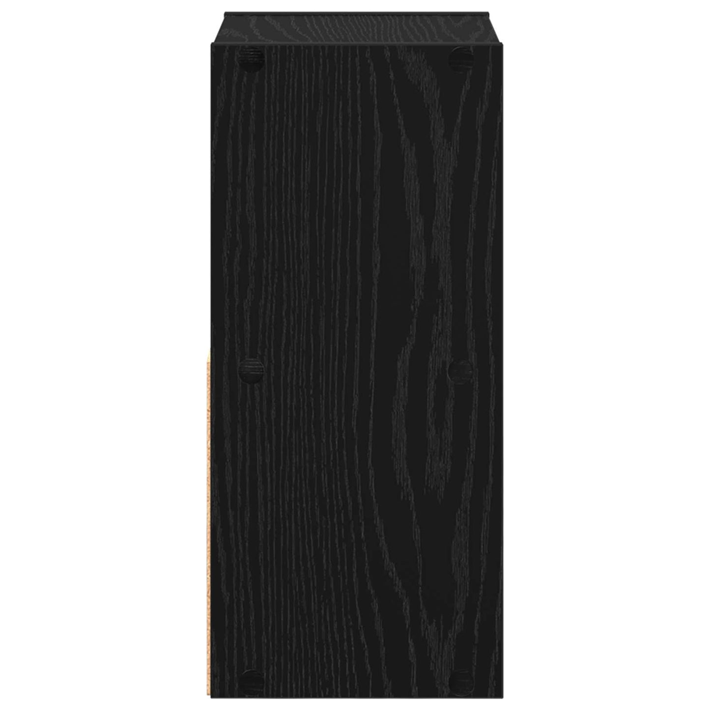 Nachtkastje 2 pcs Zwart Eiken 25,5 x 22 x 49,5 cm Bewerkt hout is nu te koop bij PeponiXL, paradijselijk wonen!