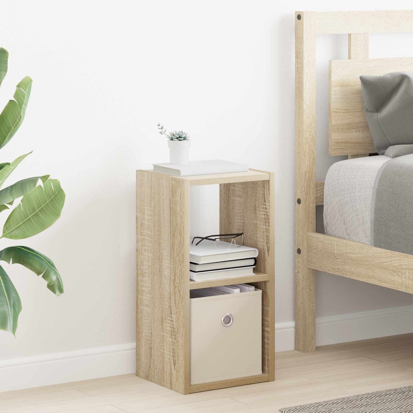 Nachtkastje Sonoma Eiken 25,5 x 22 x 49,5 cm Bewerkt hout is nu te koop bij PeponiXL, paradijselijk wonen!