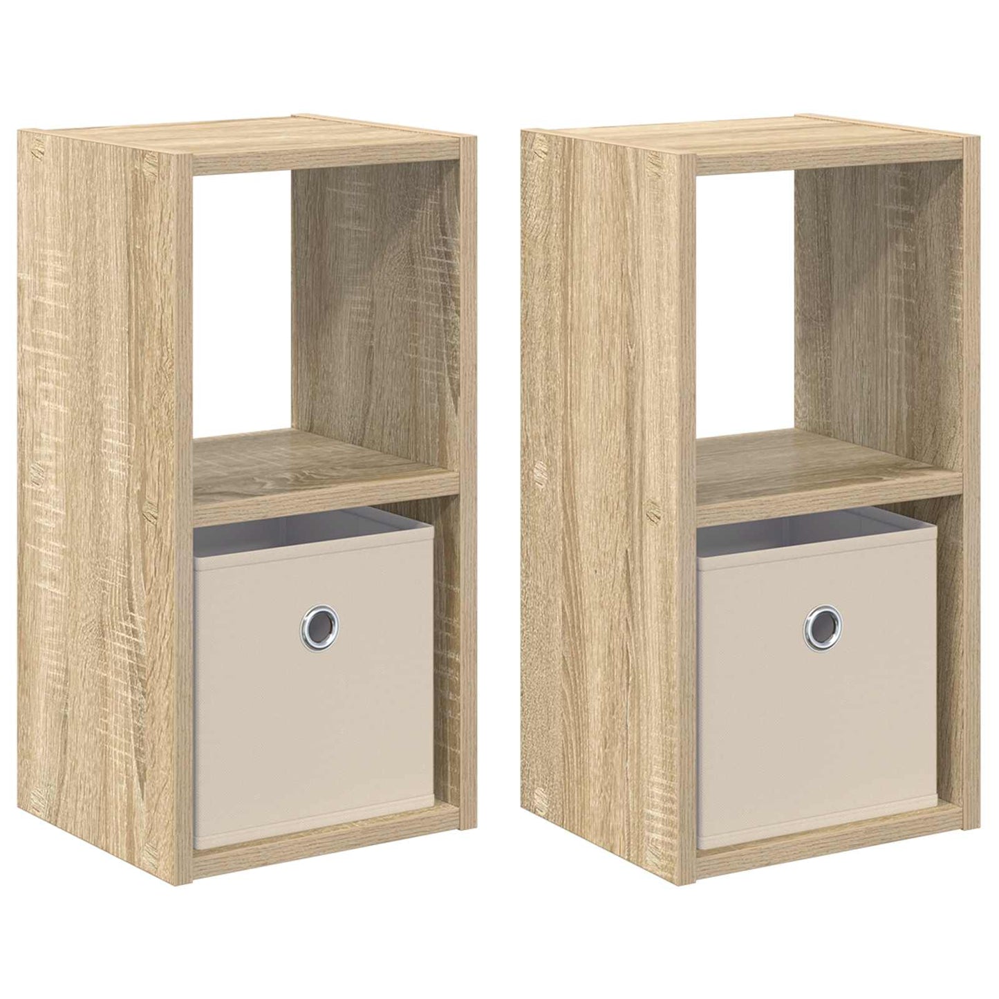 Nachtkastje 2 pcs Sonoma Eiken 25,5 x 22 x 49,5 cm Bewerkt hout is nu te koop bij PeponiXL, paradijselijk wonen!