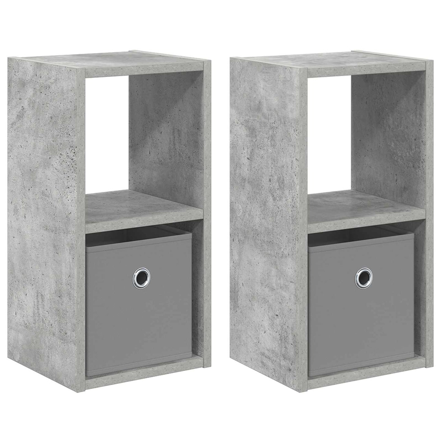 Nachtkastje 2 pcs Beton Grijs 25,5 x 22 x 49,5 cm Bewerkt hout is nu te koop bij PeponiXL, paradijselijk wonen!