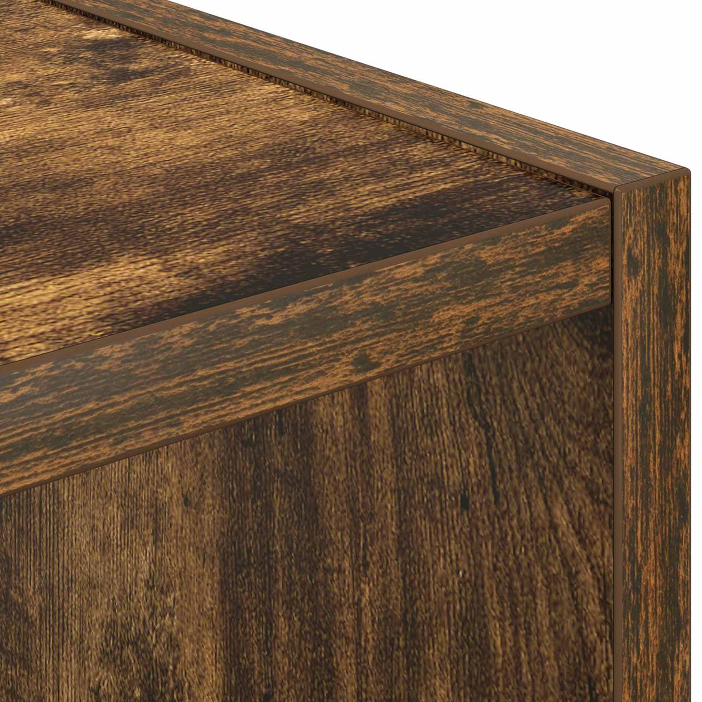 Nachtkastje Gerookt eiken 25,5 x 22 x 49,5 cm Bewerkt hout is nu te koop bij PeponiXL, paradijselijk wonen!