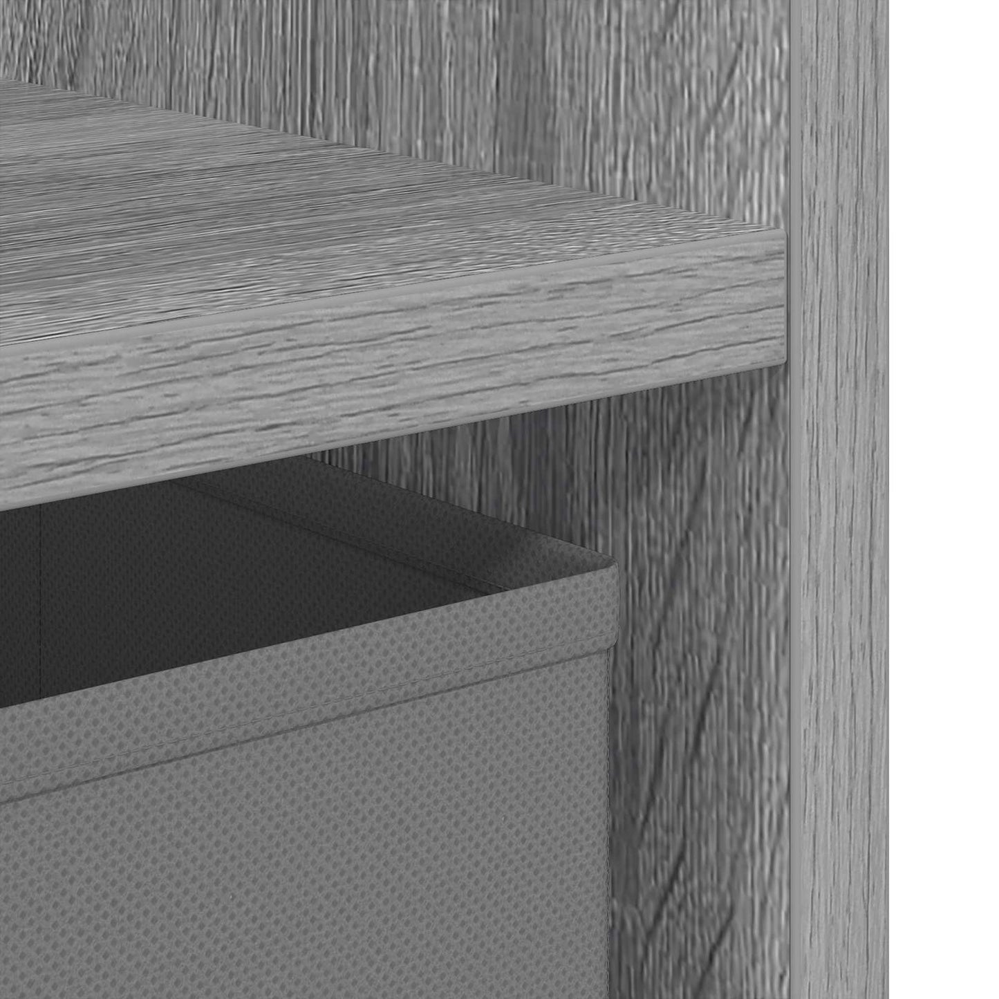 Nachtkastje 2 pcs Grijs Sonoma 25,5 x 22 x 49,5 cm Bewerkt hout is nu te koop bij PeponiXL, paradijselijk wonen!