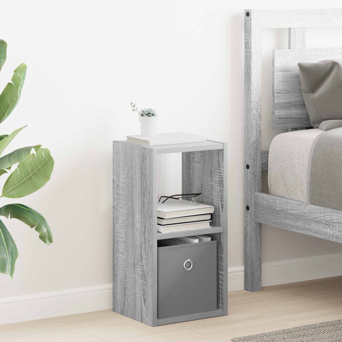 Nachtkastje 2 pcs Grijs Sonoma 25,5 x 22 x 49,5 cm Bewerkt hout is nu te koop bij PeponiXL, paradijselijk wonen!